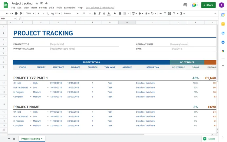 Airtable alternative Google Sheets