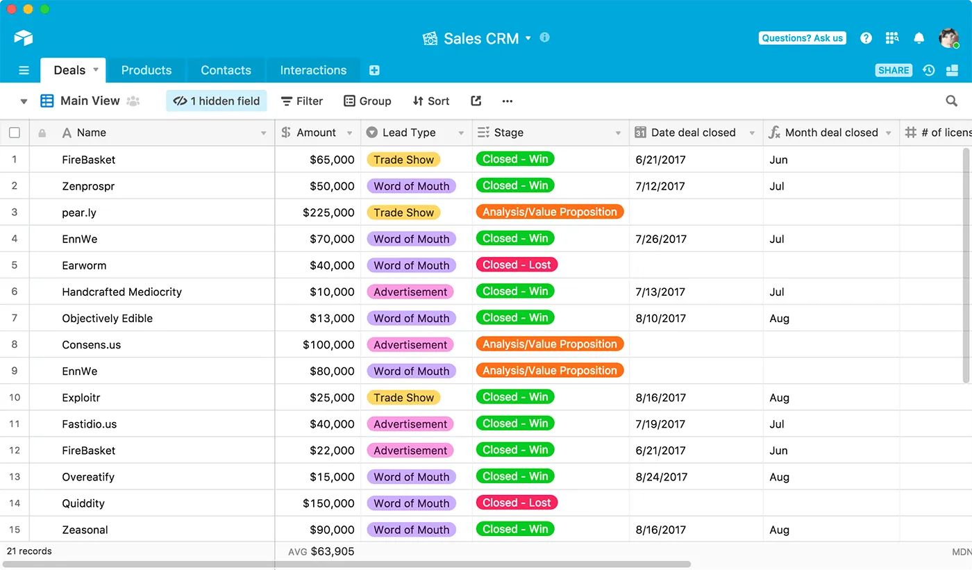 ClickUp-Alternative Airtable