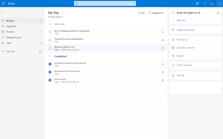 Task management software Microsoft To Do