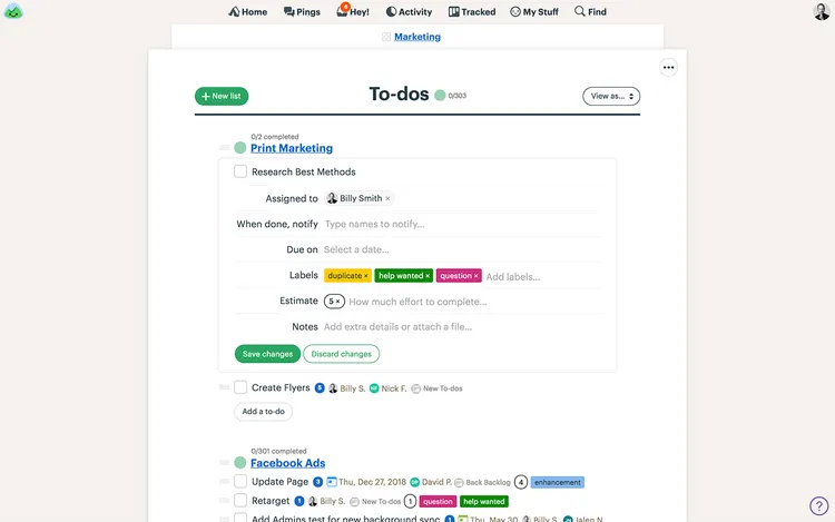 Microsoft Project alternative Basecamp