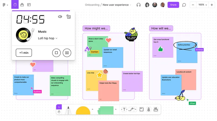 Design project management software FigJam