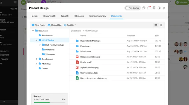 Document sharing tool nTask