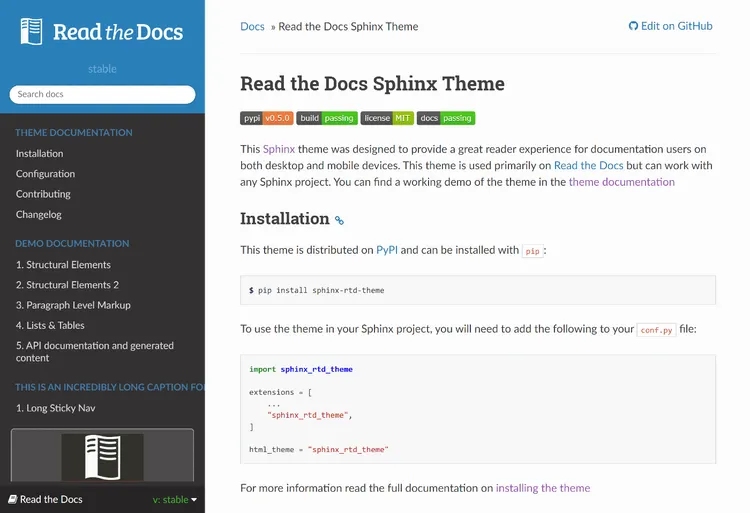 Documentation tool Read The Docs