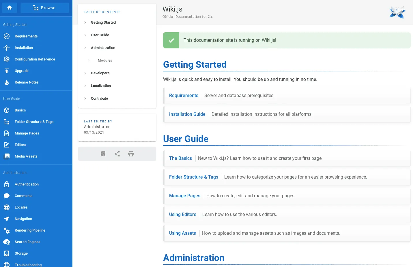Wiki.js as a Confluence alternative