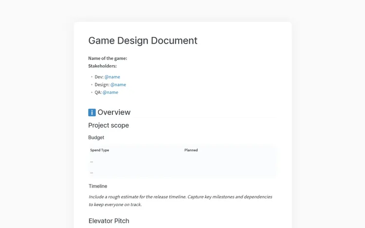 GDD template