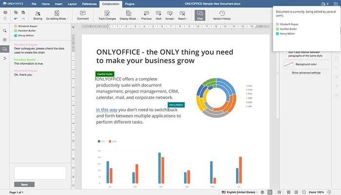 Google Docs alternative OnlyOffice