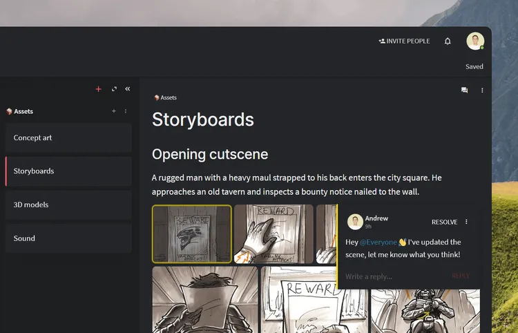 HacknPlan alternative Nuclino storyboard