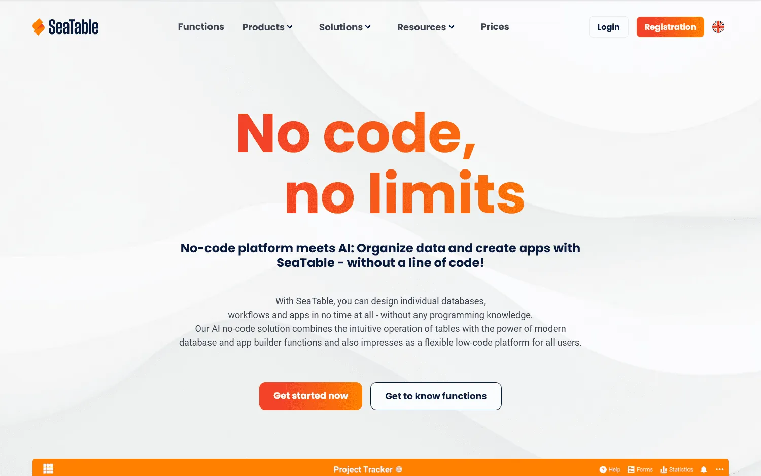 SeaTable database with structured records and multiple views