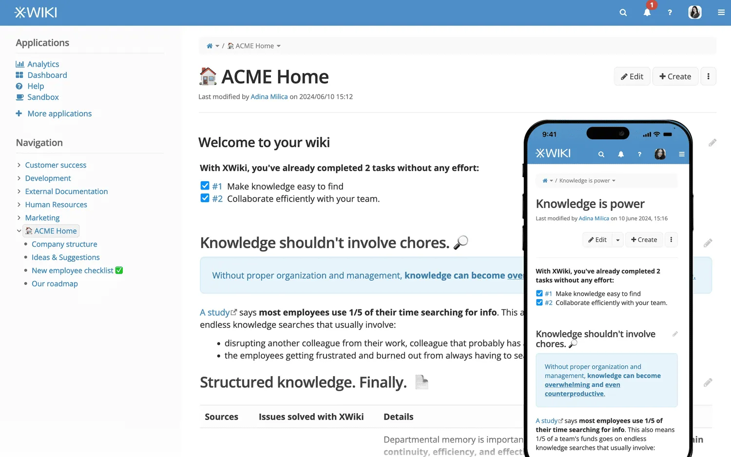 XWiki as a Notion alternative