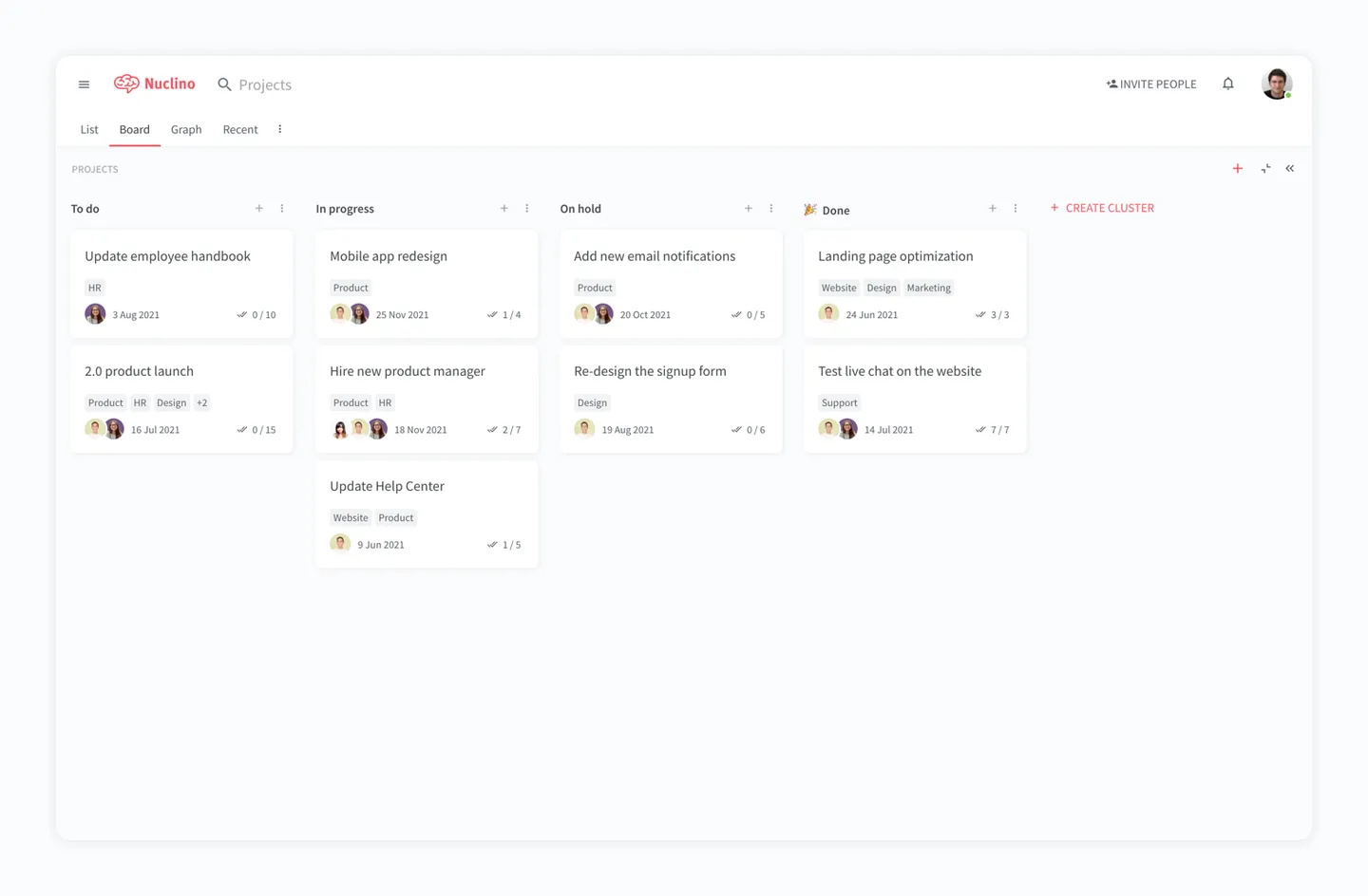 Nuclino Board Screenshot