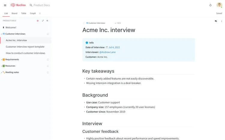 Functional requirements documentation tool