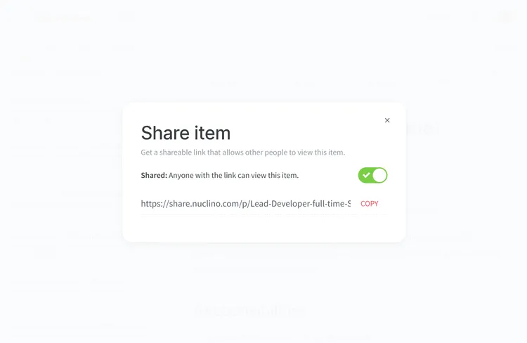 Public document sharing in Nuclino