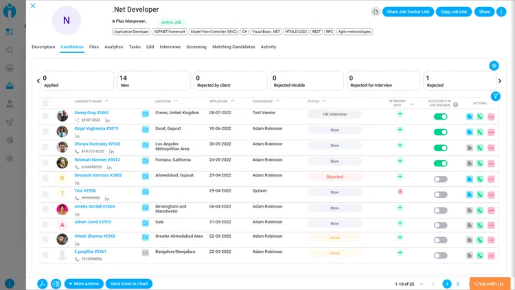 Remote work tool iSmartRecruit