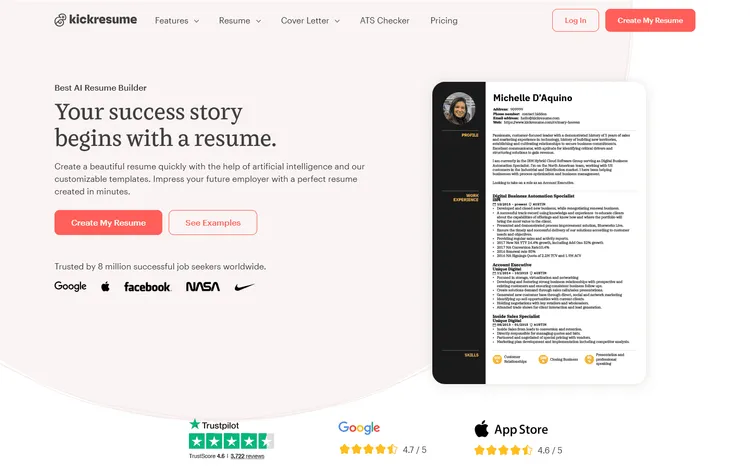 Remote work tool Kickresume