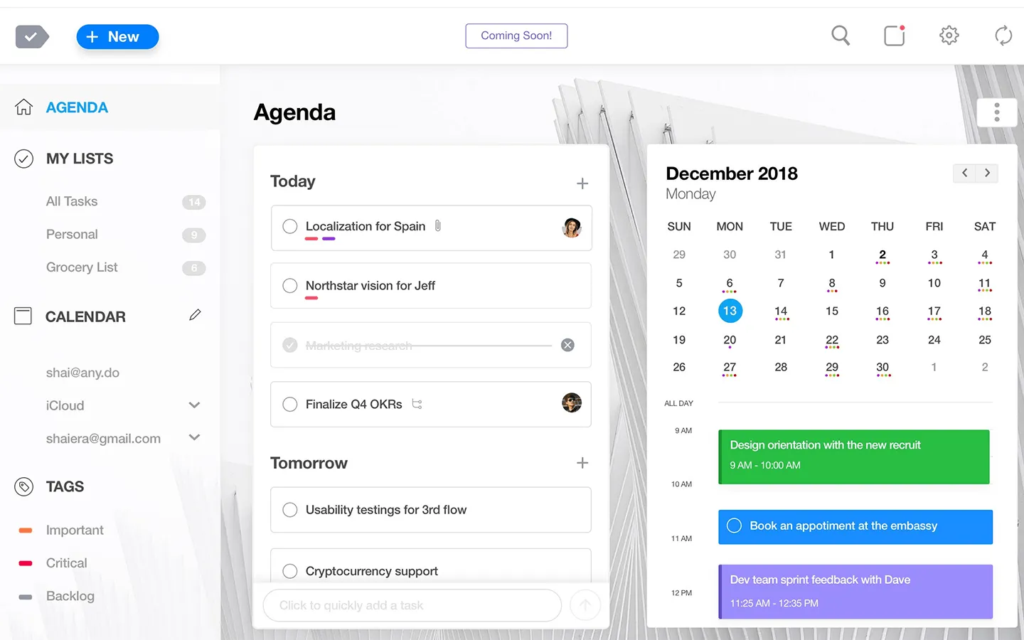 Aufgabenmanagement-Software Anydo