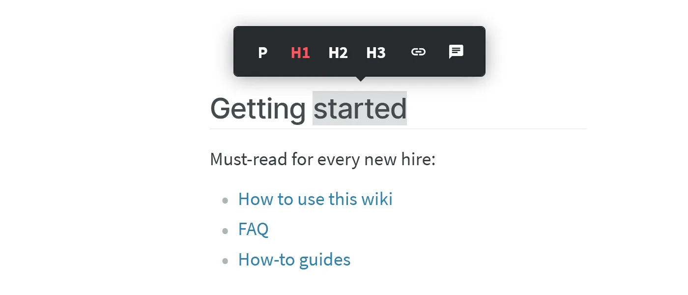 Inhaltseditor für internes Wiki