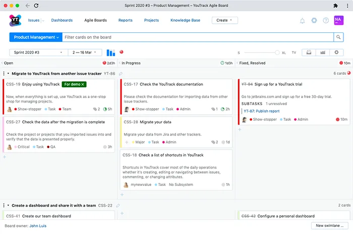 Jira alternative YouTrack