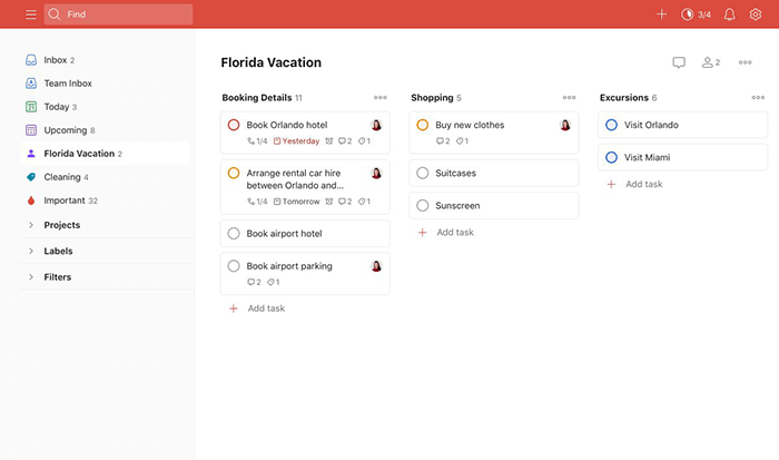 Asana alternative Todoist