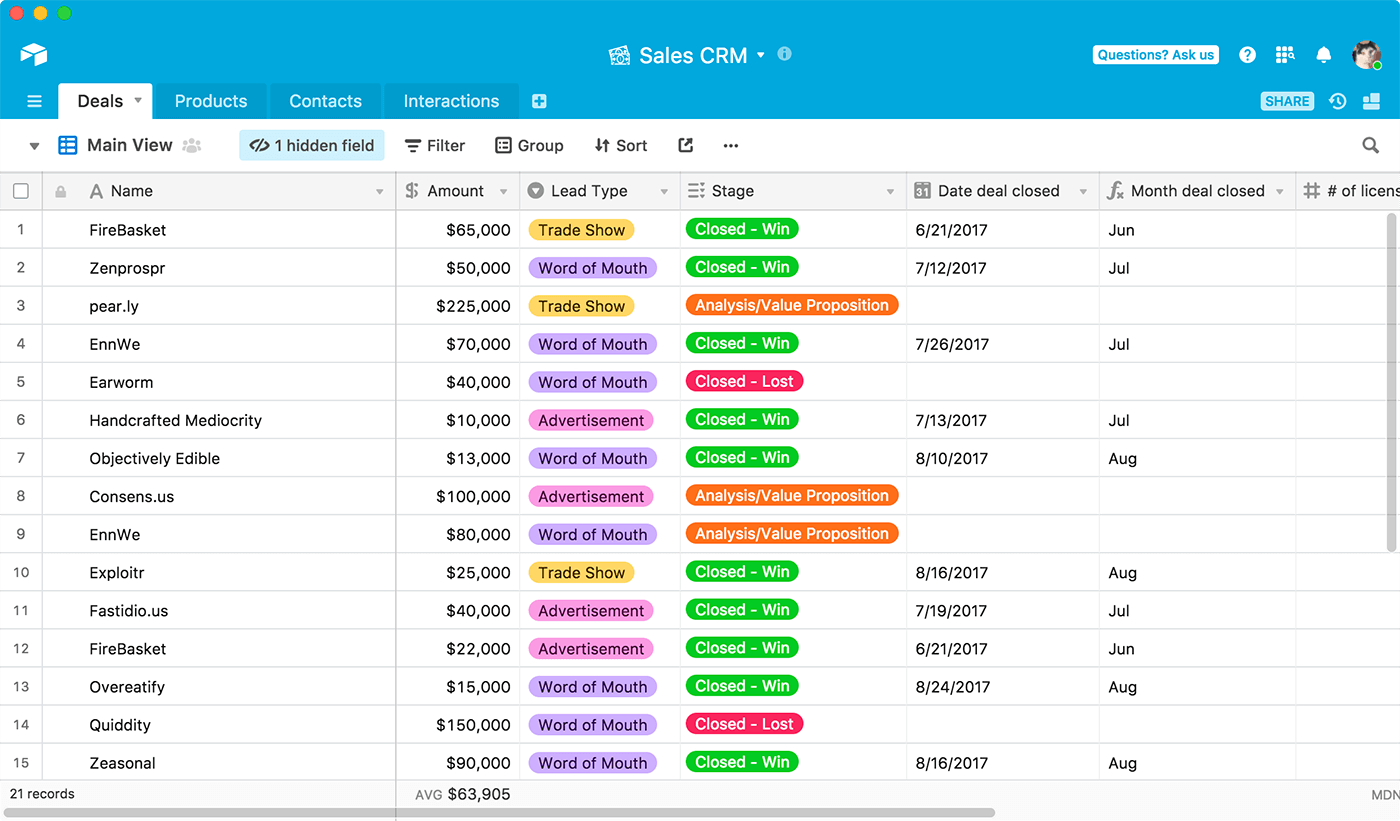 ClickUp alternative Airtable