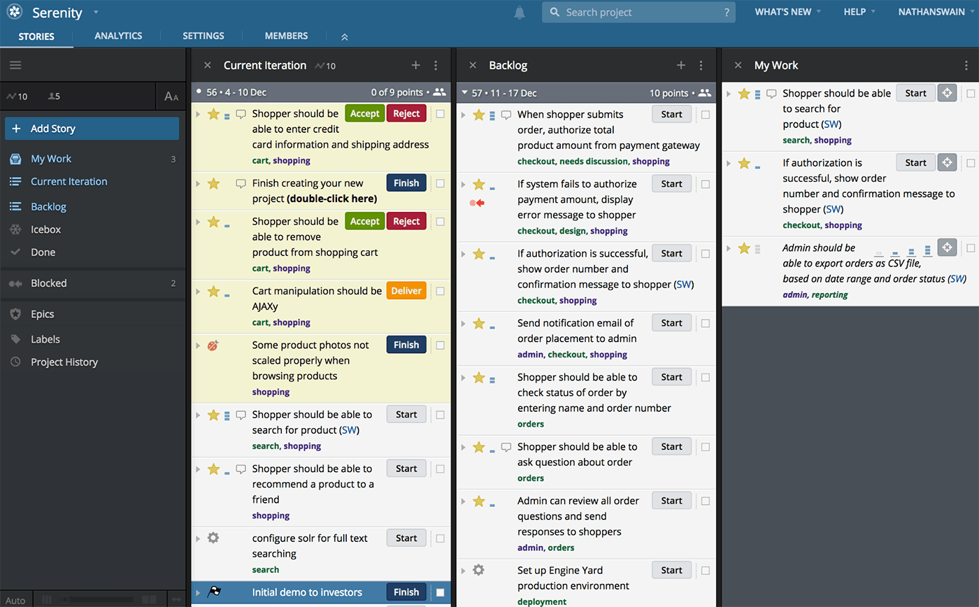 Jira alternative Pivotal Tracker