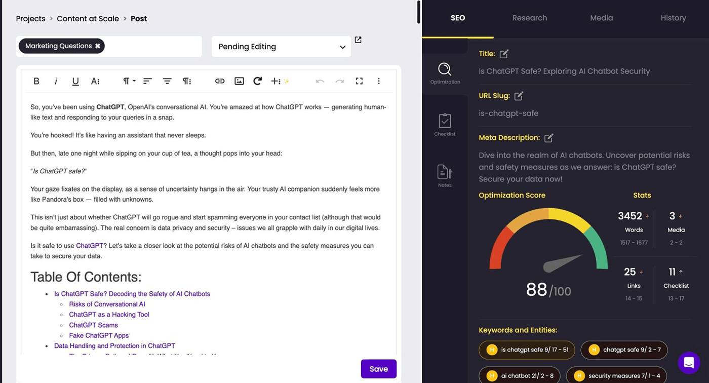 Notion AI alternative Content at Scale