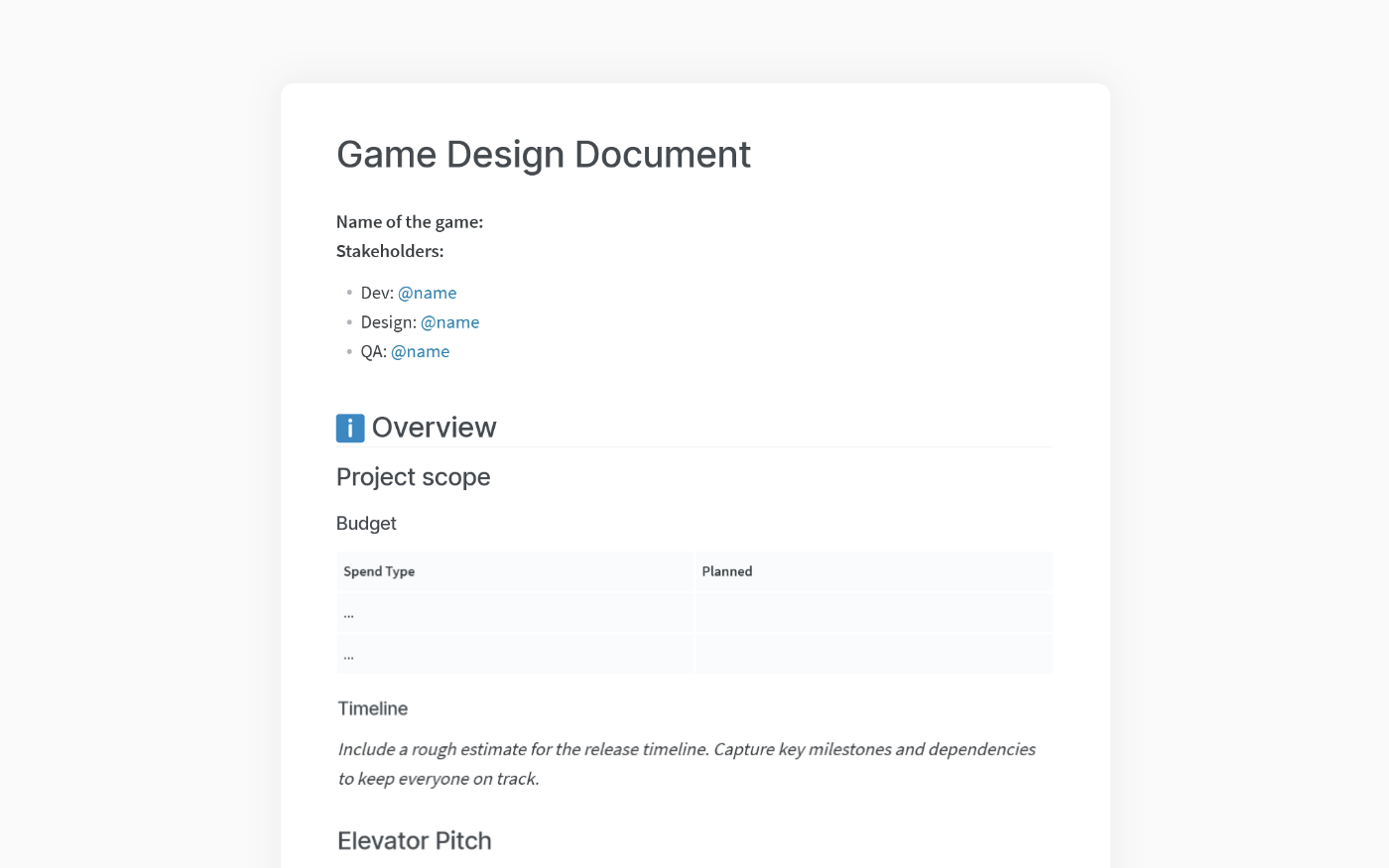 Game Design Document Template Within Software Release Notes Template Word