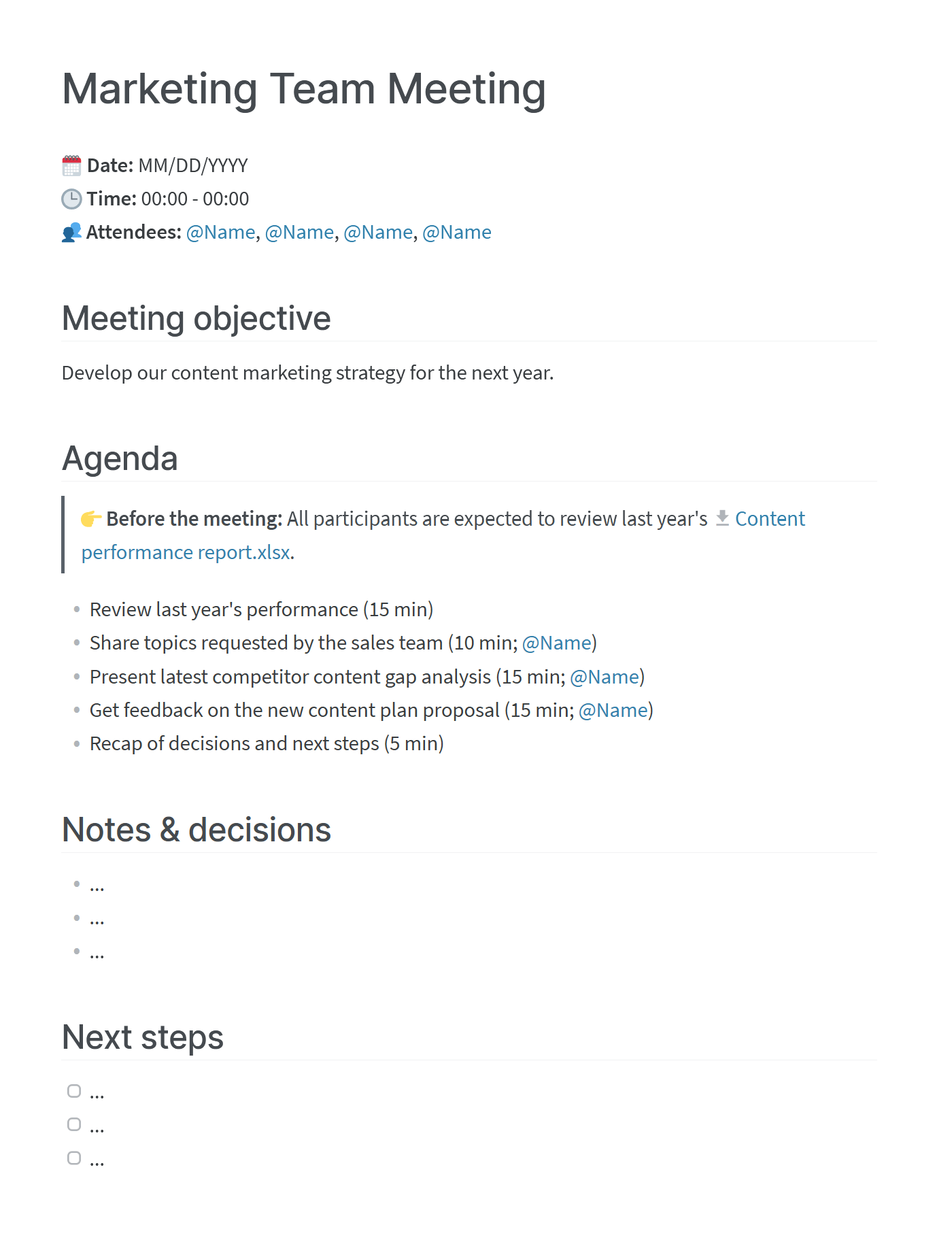 How to Write a Meeting Agenda: Templates & Examples