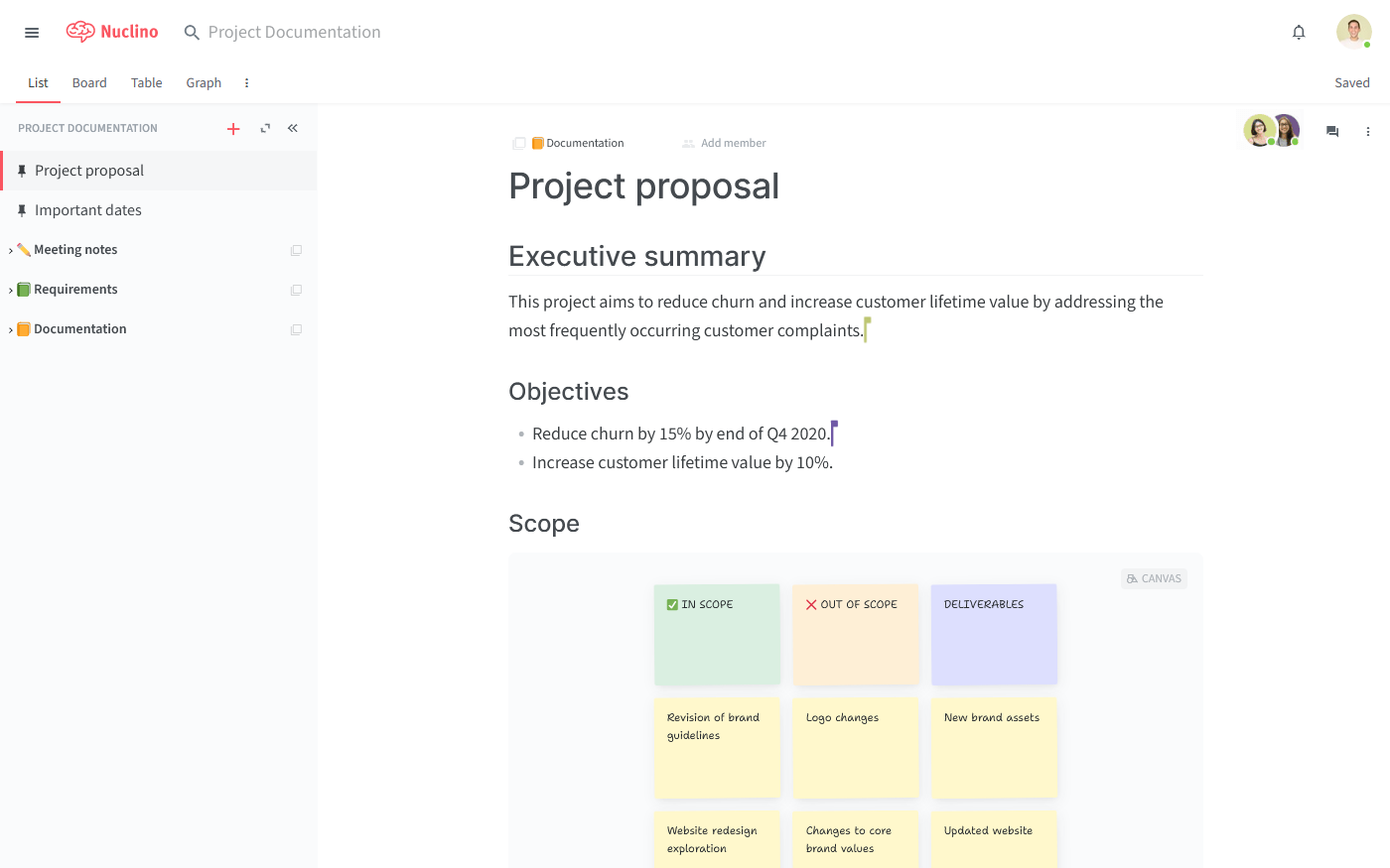 Project proposal example