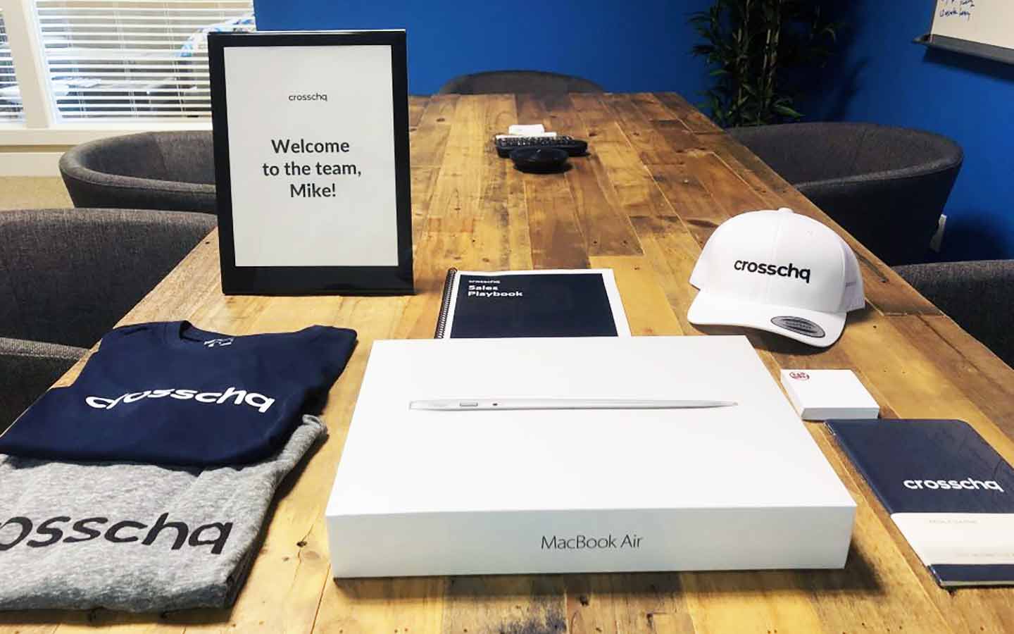 Welcome new employee swag