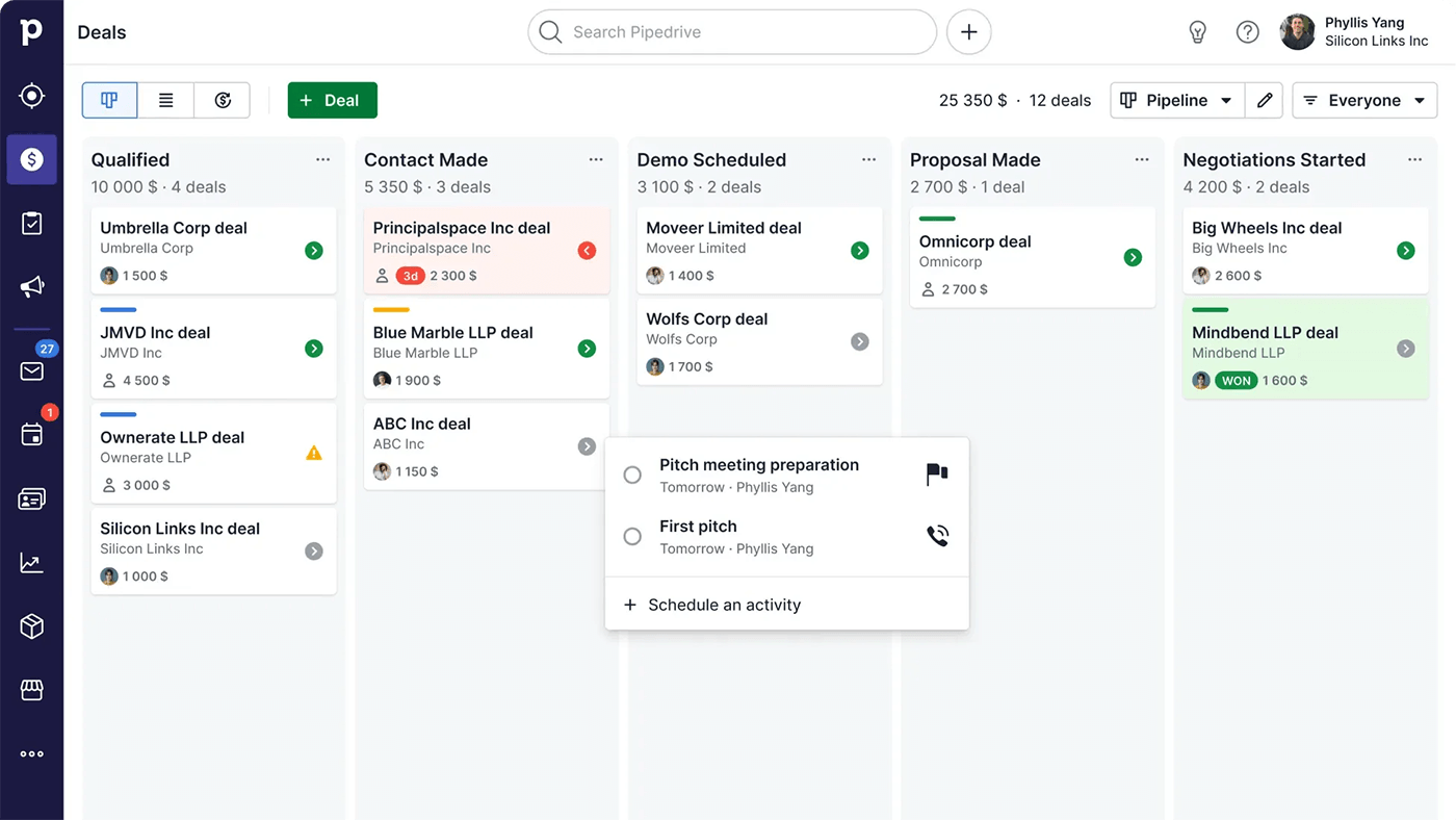 Best sales tools for startups Pipedrive