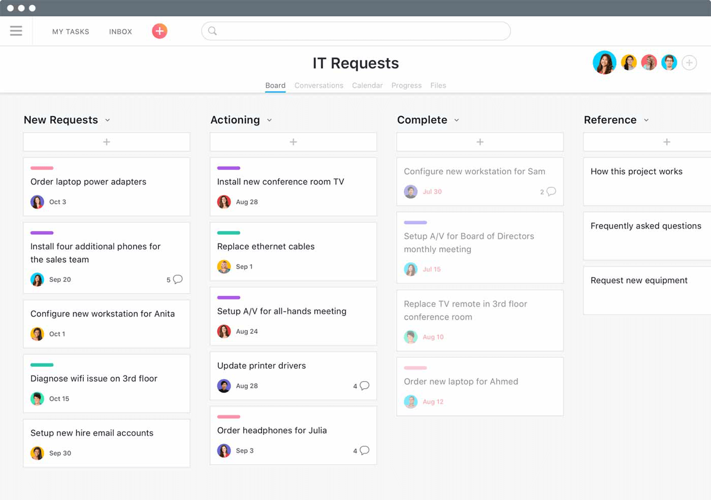 Creative project management software Asana