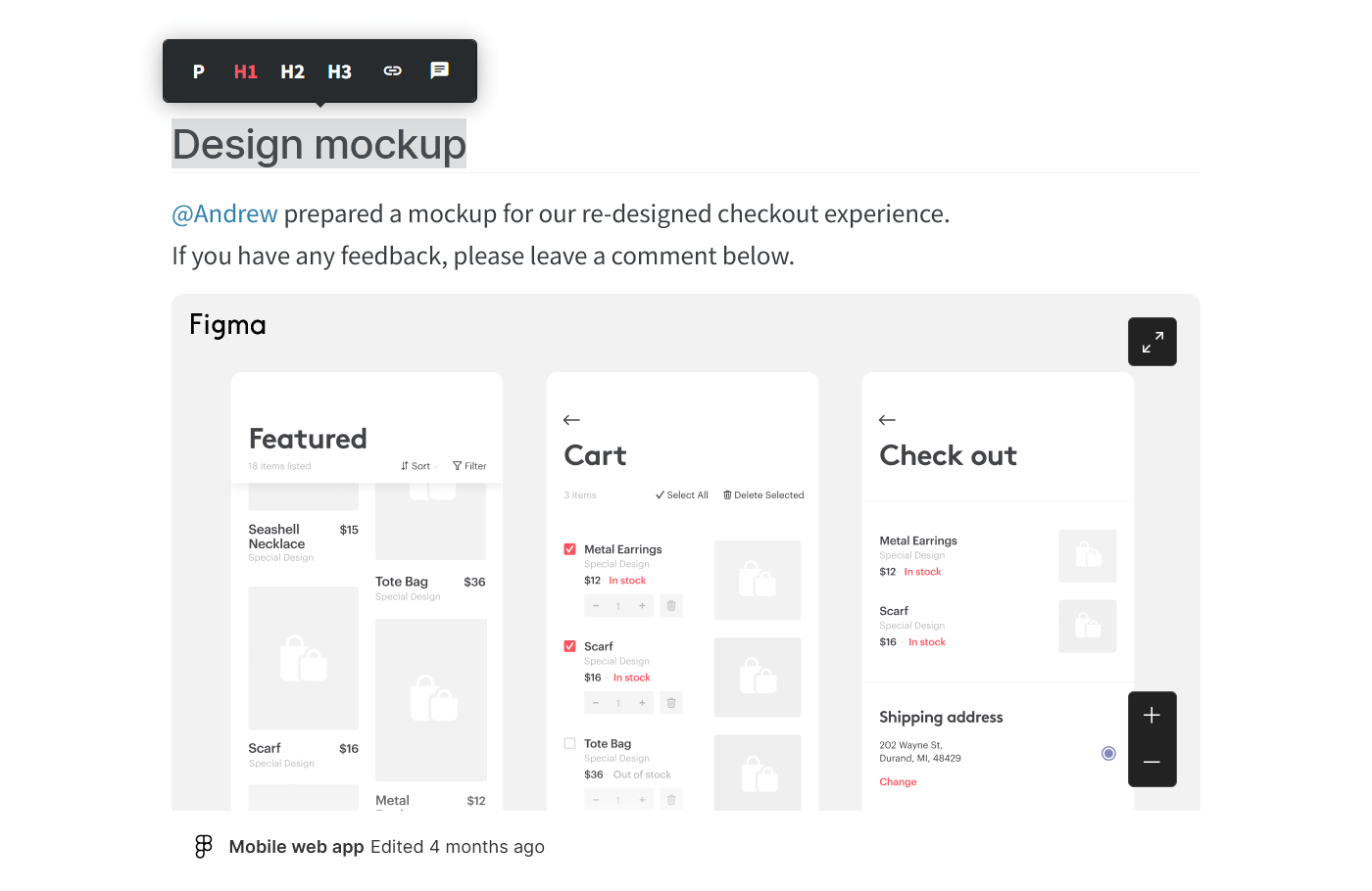 Editor of document sharing tool Nuclino