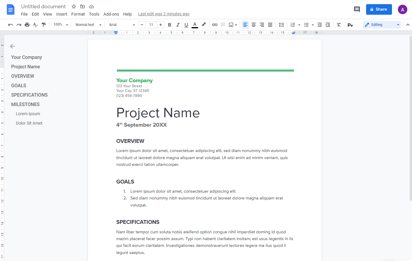 Document sharing tool Google Docs