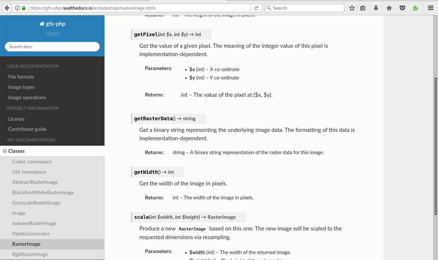 External documentation tool Read the Docs