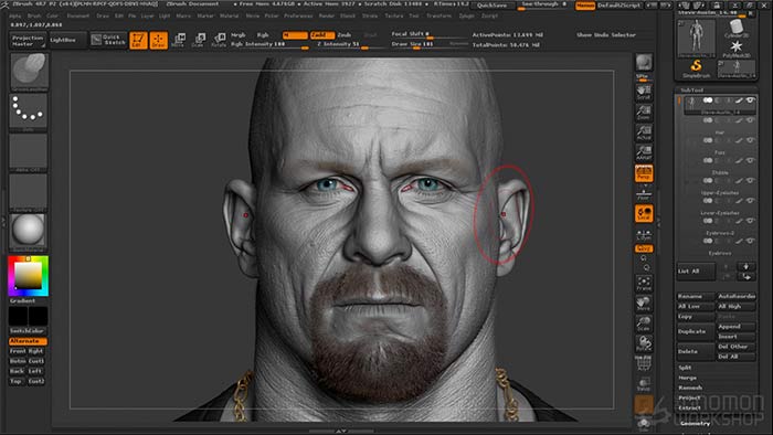 Game design software ZBrush