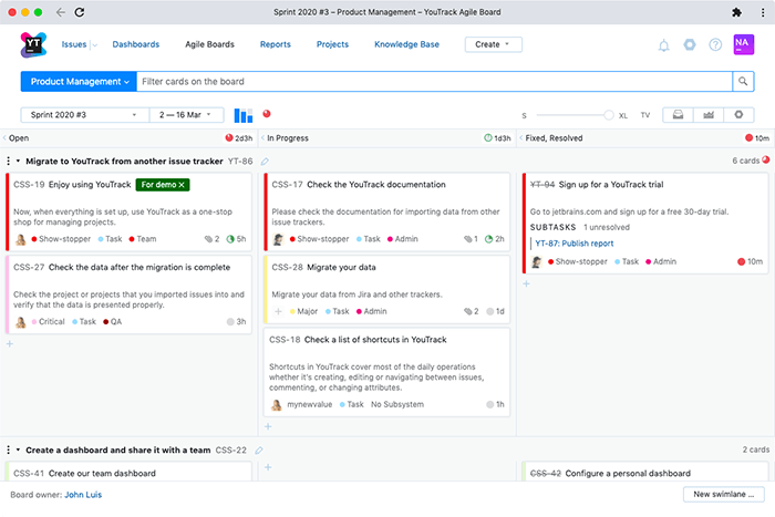 Issue tracking software YouTrack