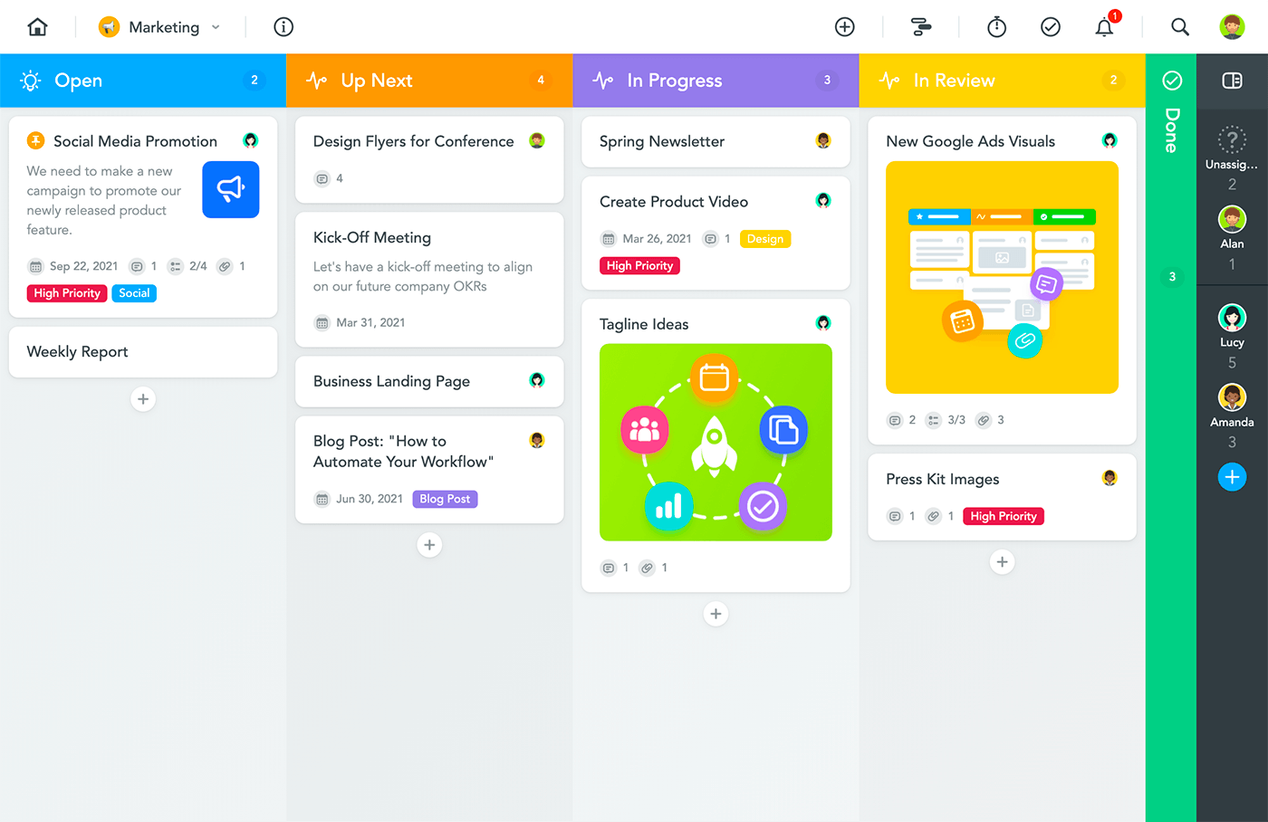 Kanban board software MeisterTask