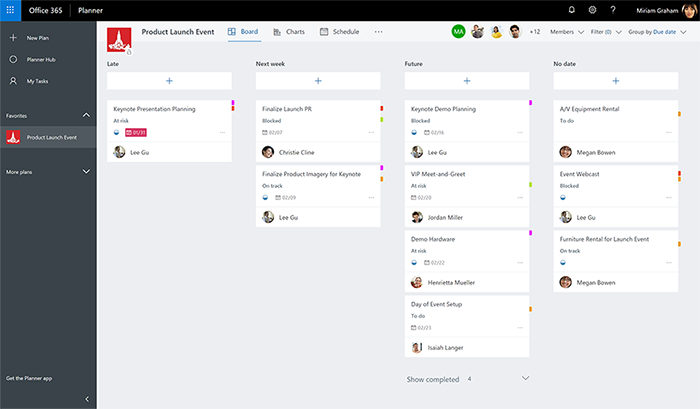 Kanban board software Microsoft Planner