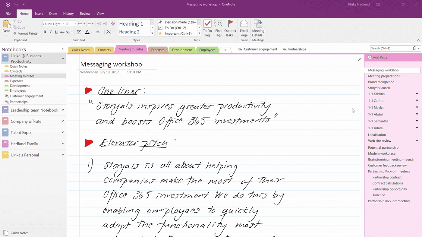 Meeting minutes software Microsoft OneNote