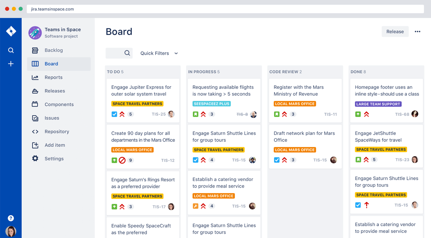 Project collaboration tool Jira