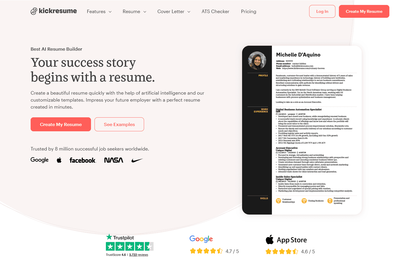 Remote work tool Kickresume